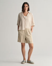 Relaxed Fit Leinenmix Pull-On Shorts