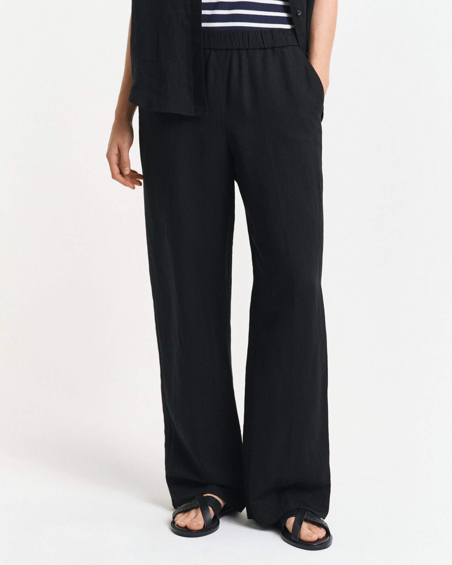 Relaxed Fit Leinenmix Pull-On Hose