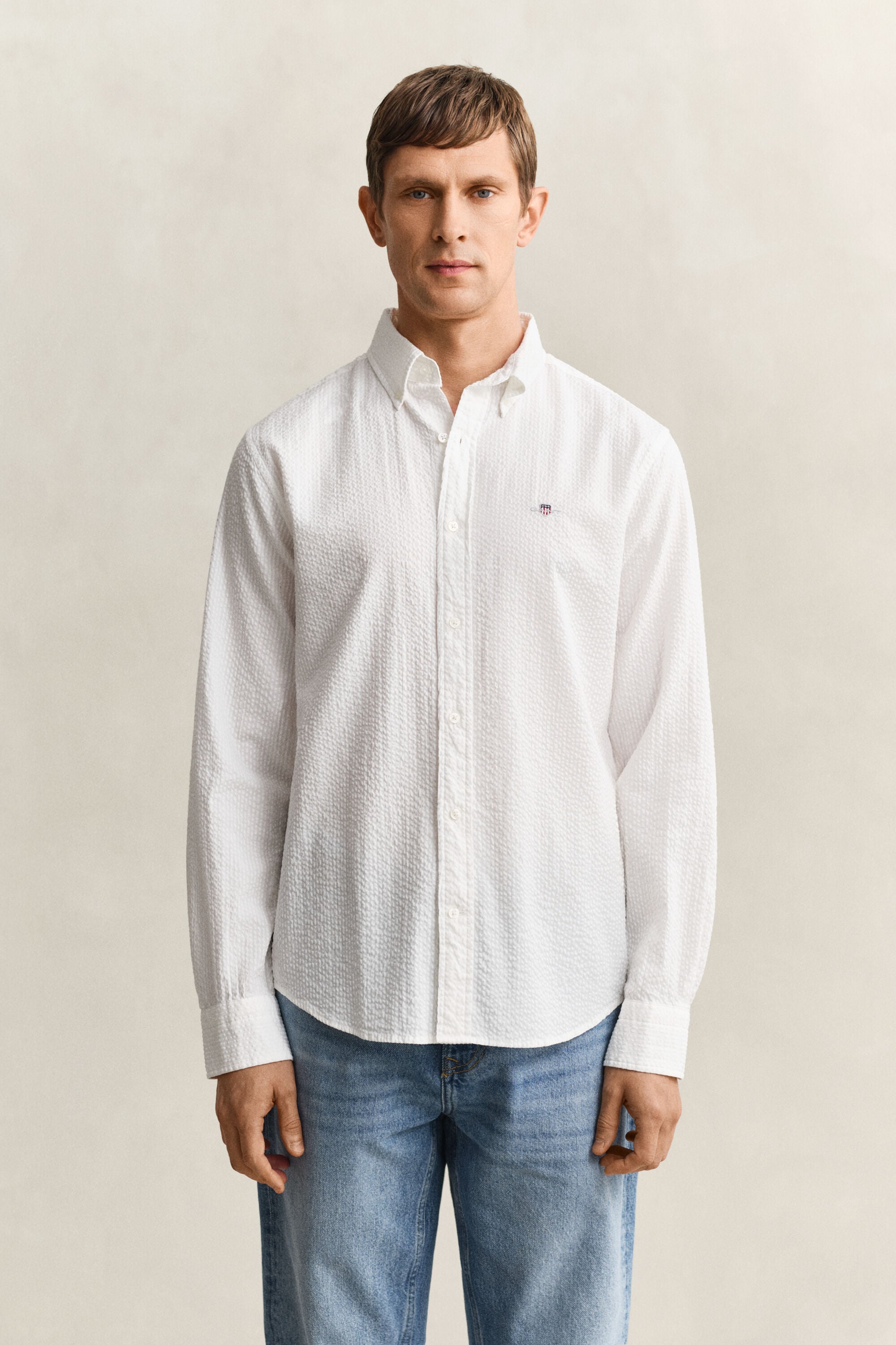 Camicia seersucker regular fit