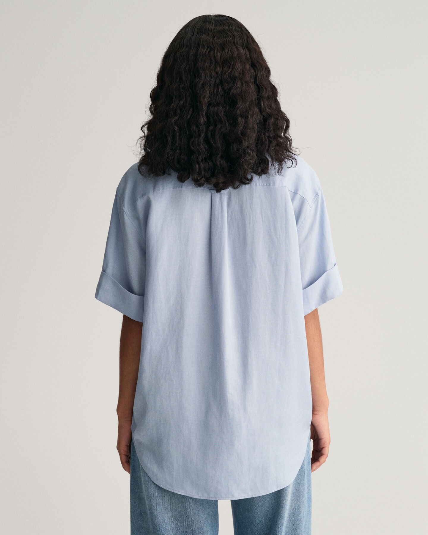 Relaxed Fit Pocket Detail Kurzarmbluse