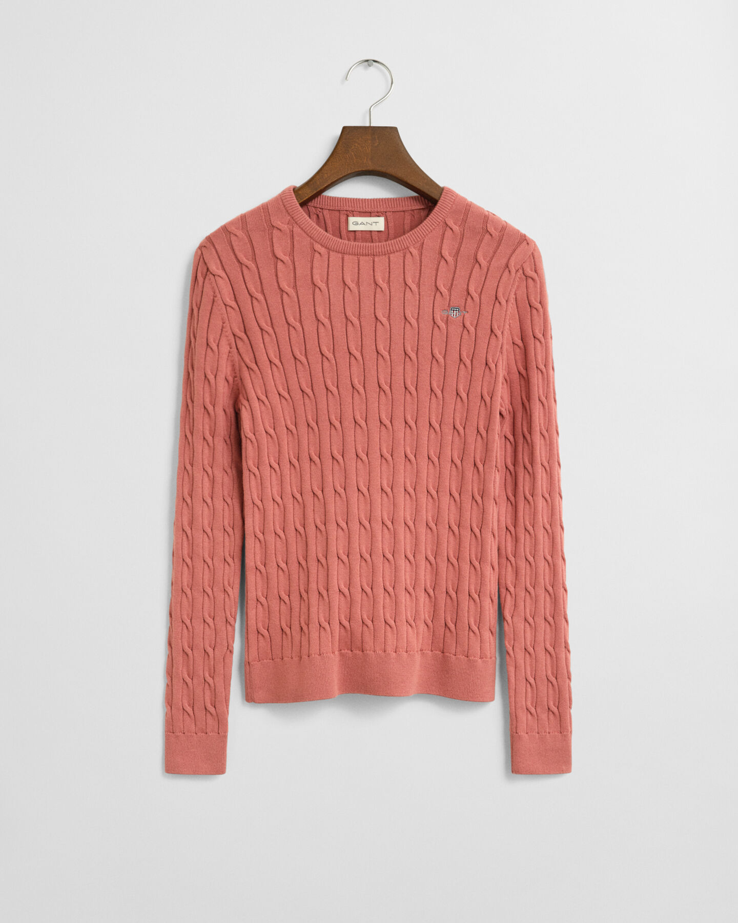 Teen Girls Zopfstrick Rundhalspullover aus Stretch-Baumwolle