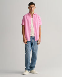 Regular Fit Broadcloth Kurzarmhemd mit Streifen