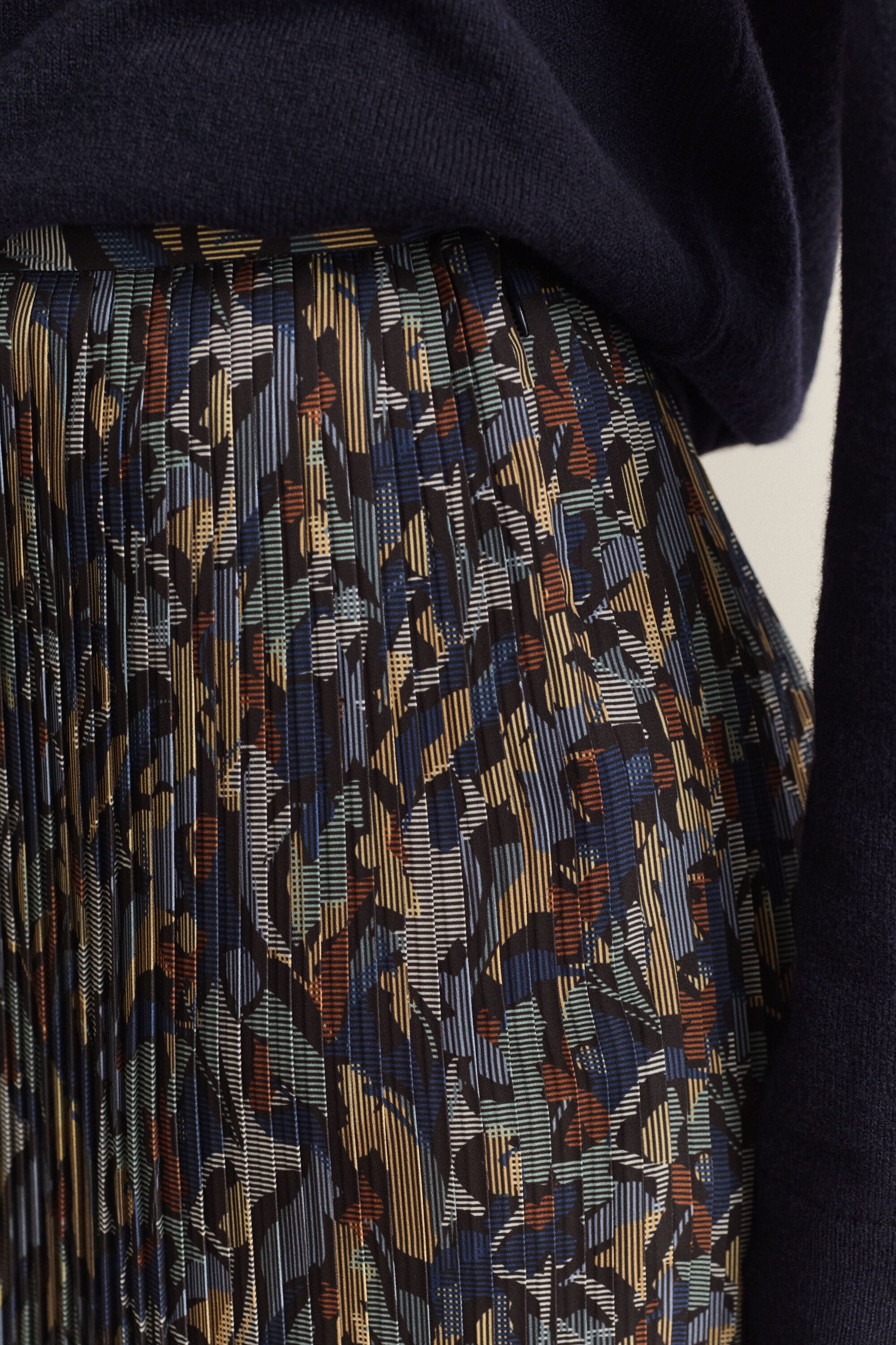 Plissierter Rock mit Print