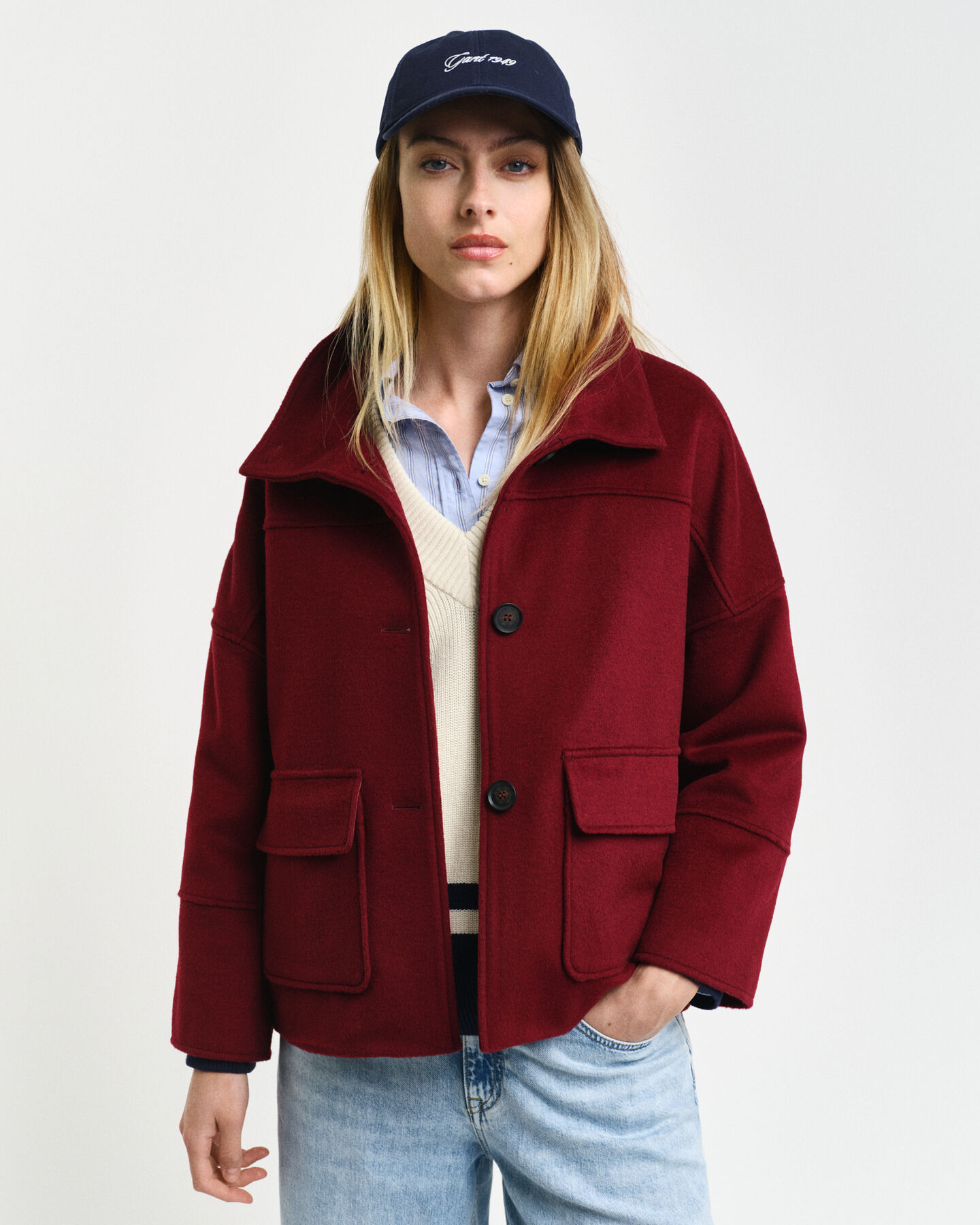 Verkürzte Wolljacke