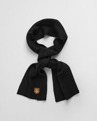 Badge Beanie und Schal aus Wolle im Geschenkset