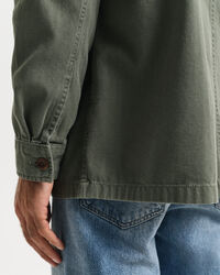 Regular Fit Herringbone Workwear Hemdjacke