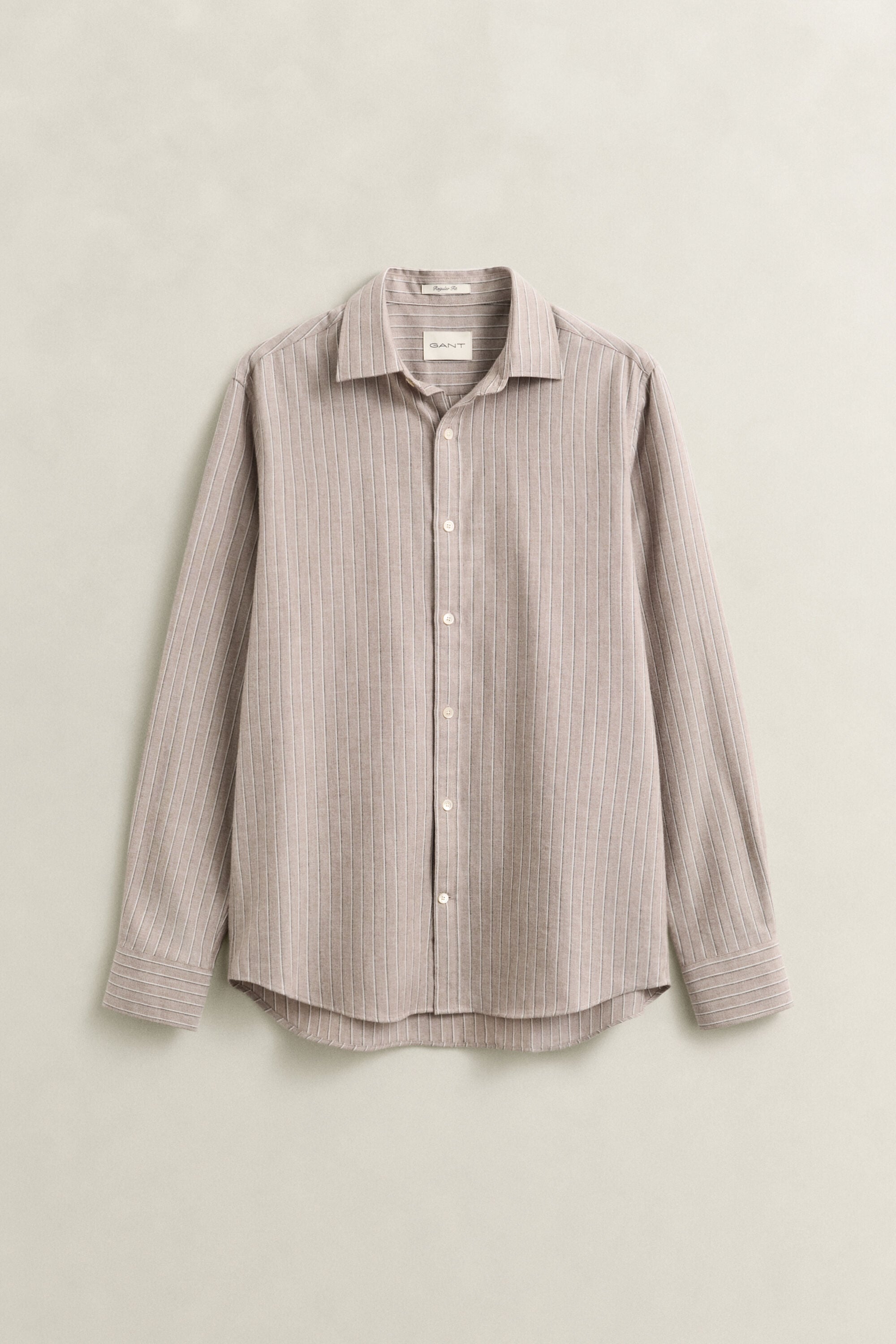 Camicia in flanella mélange a righe