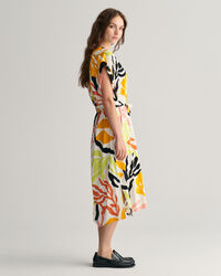 Palm Print Kurzarmkleid