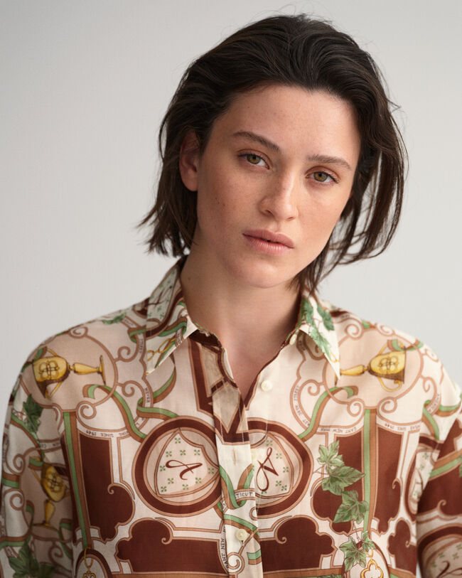 Relaxed Fit American Luxe Baumwoll Seiden Bluse