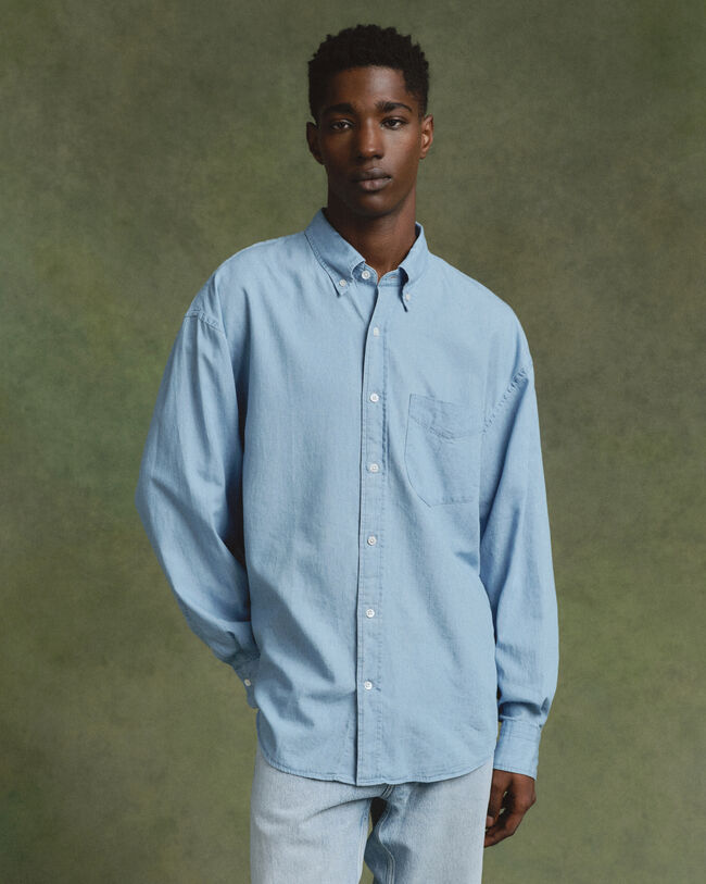 Oversized Luxury Indigo Hemd