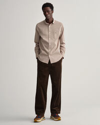 Regular Fit Popeline Hemd mit kleinem Vichy-Karo