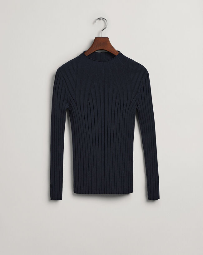 Gerippter Strickpullover