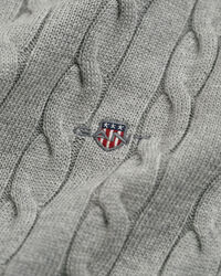 Zopfstrick Rollkragenpullover aus Baumwolle