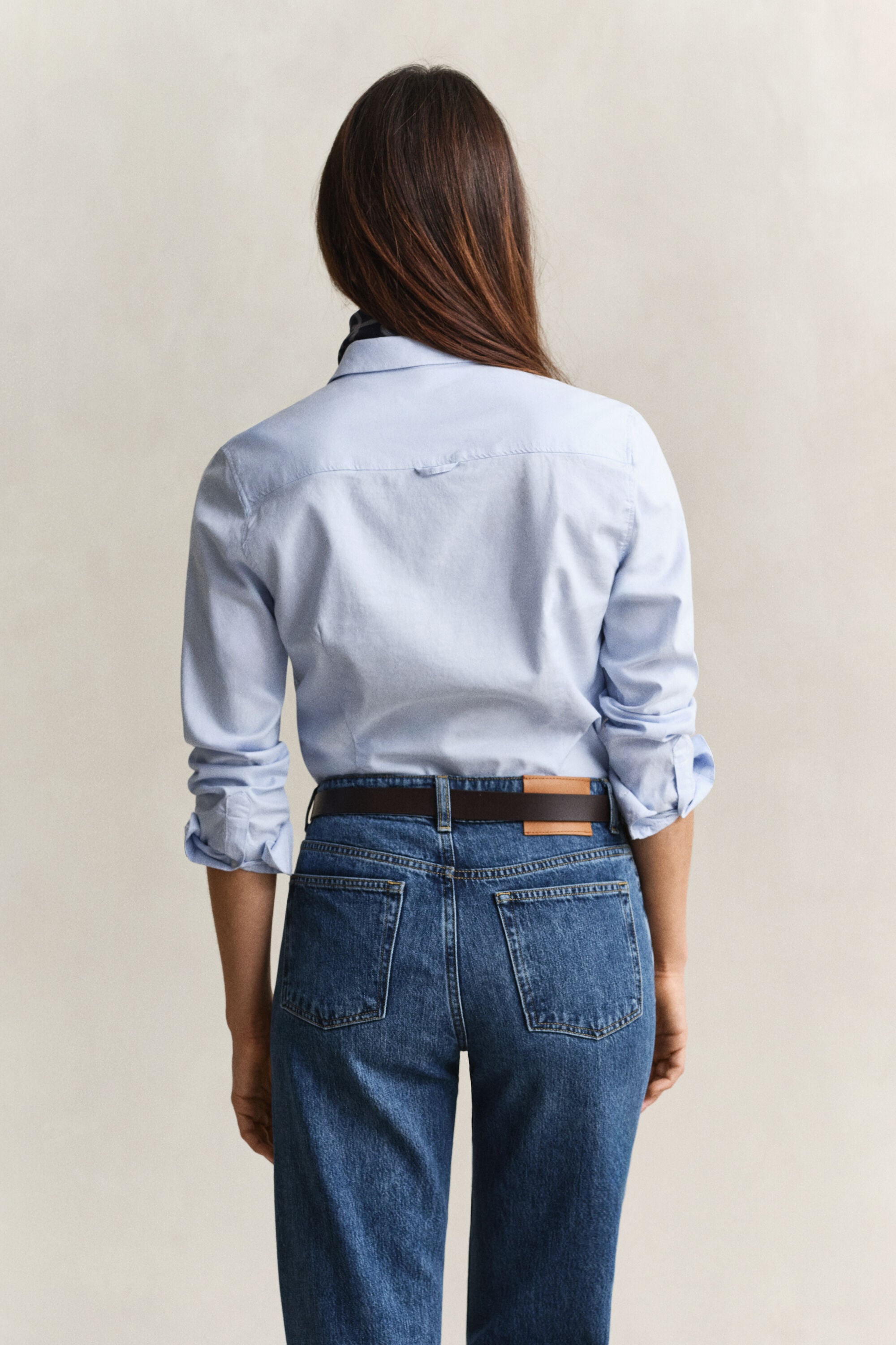 Stretch Oxford-Bluse