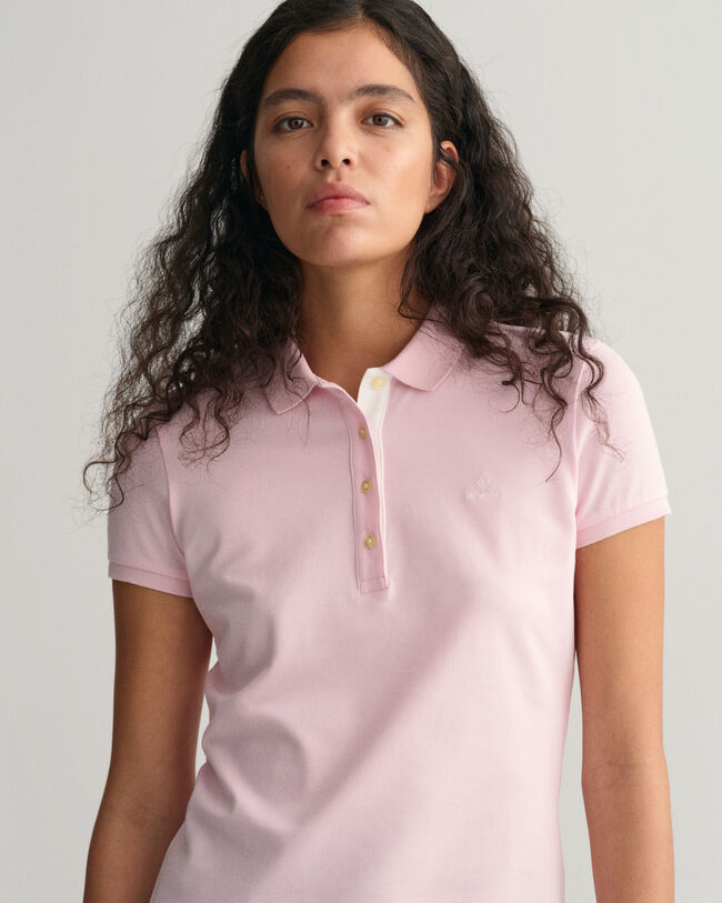 Piqu&eacute; Poloshirt mit Kontrastkragen