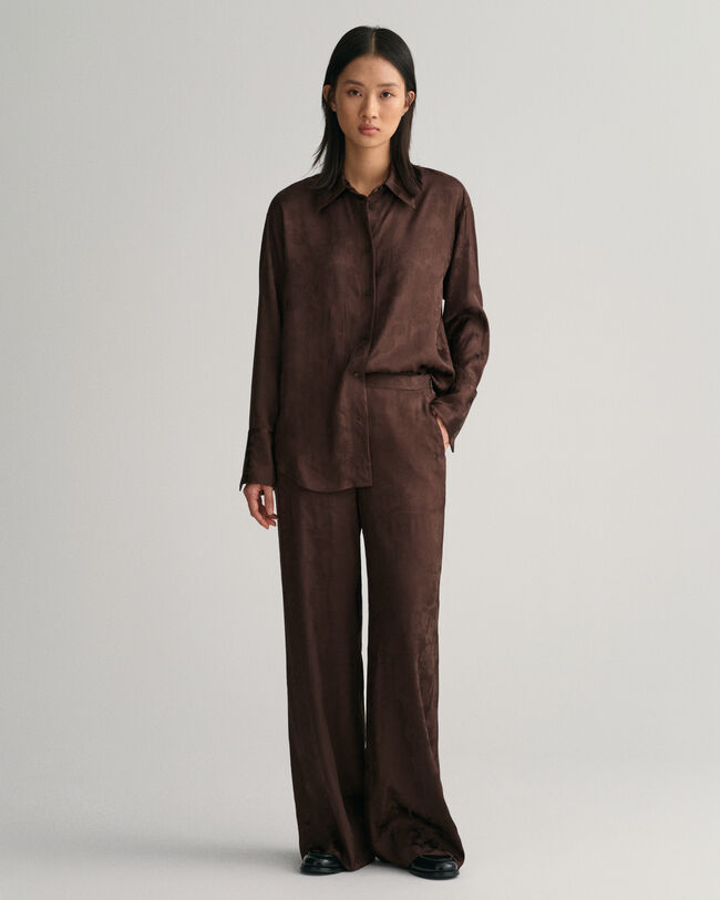 Lace Jacquard Hose mit weitem Bein