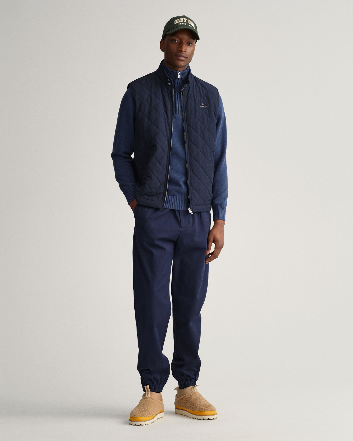 Gesteppte Windcheater Weste