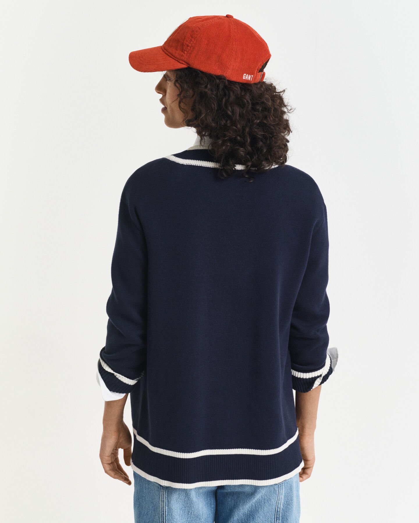 Kontrast Strickjacke