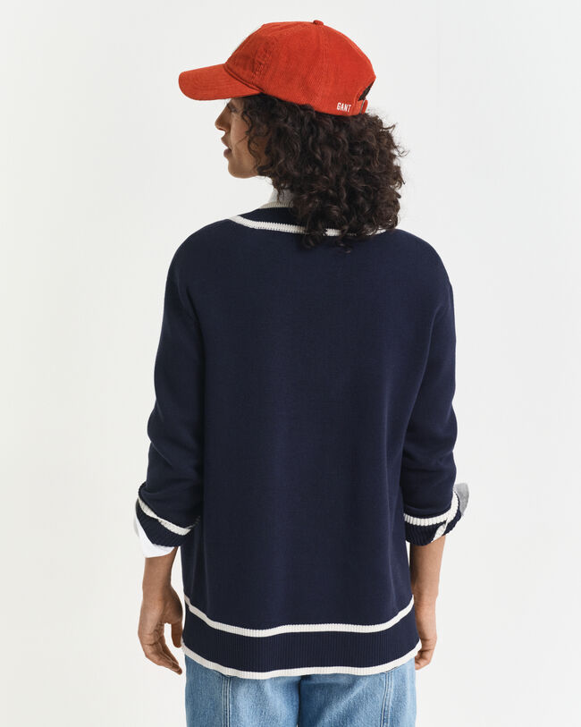 Kontrast Strickjacke