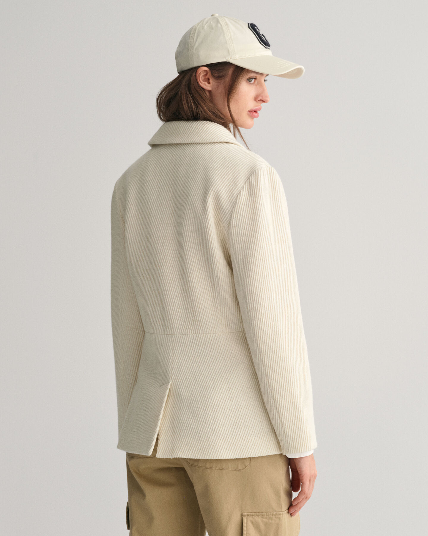 Slim Fit Blazerjacke mit Struktur