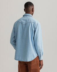 Relaxed Fit Western Jeanshemd