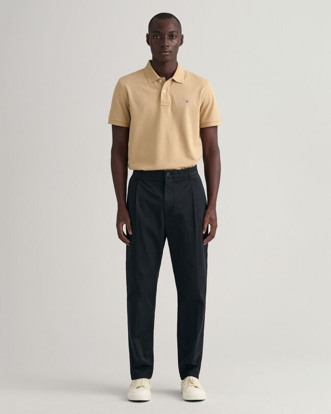 Tapered Bundfaltenhose