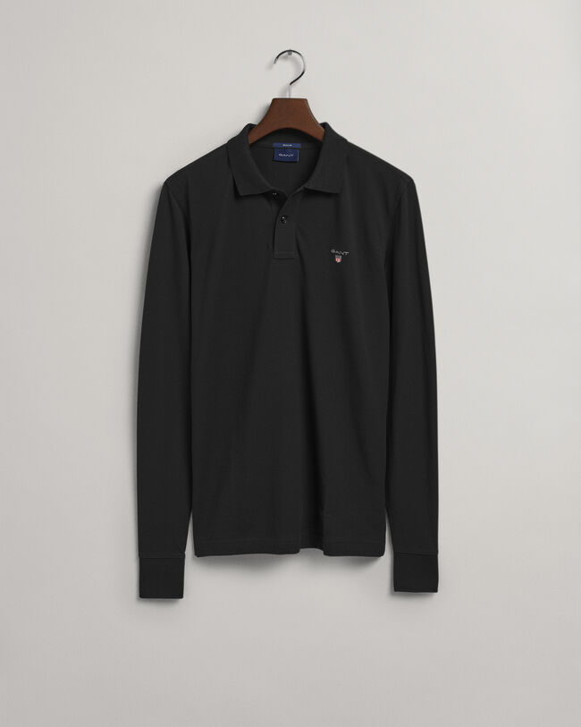 Original Piqué Langarm-Poloshirt