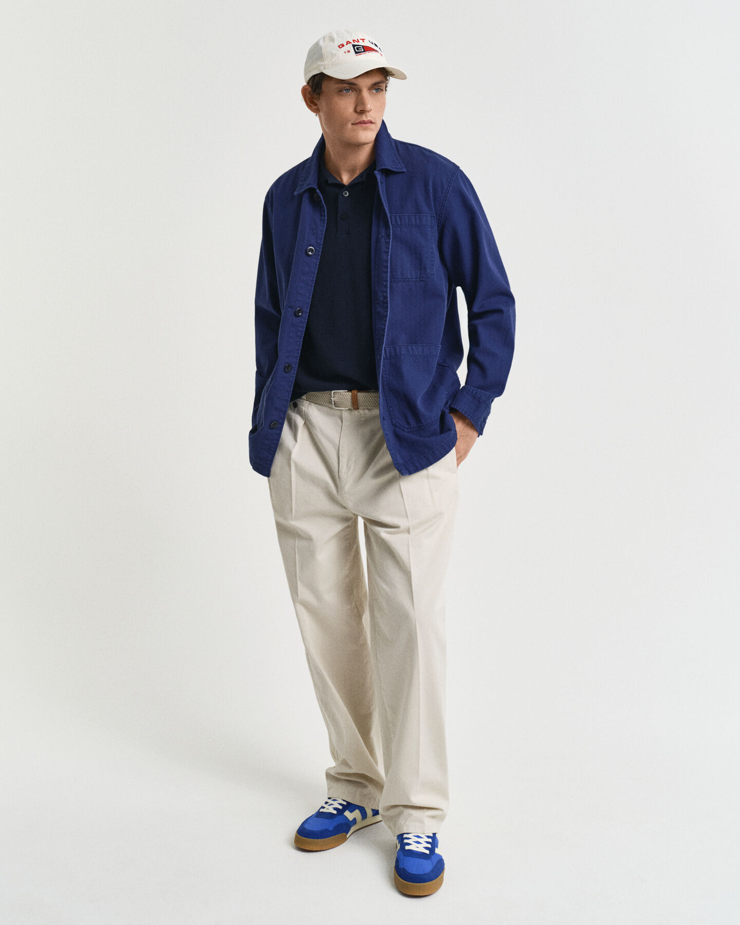 Poloshirt aus Baumwolle mit Mikrostruktur