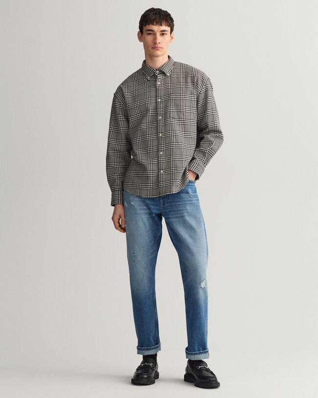 Oversized Houndstooth Baumwollhemd