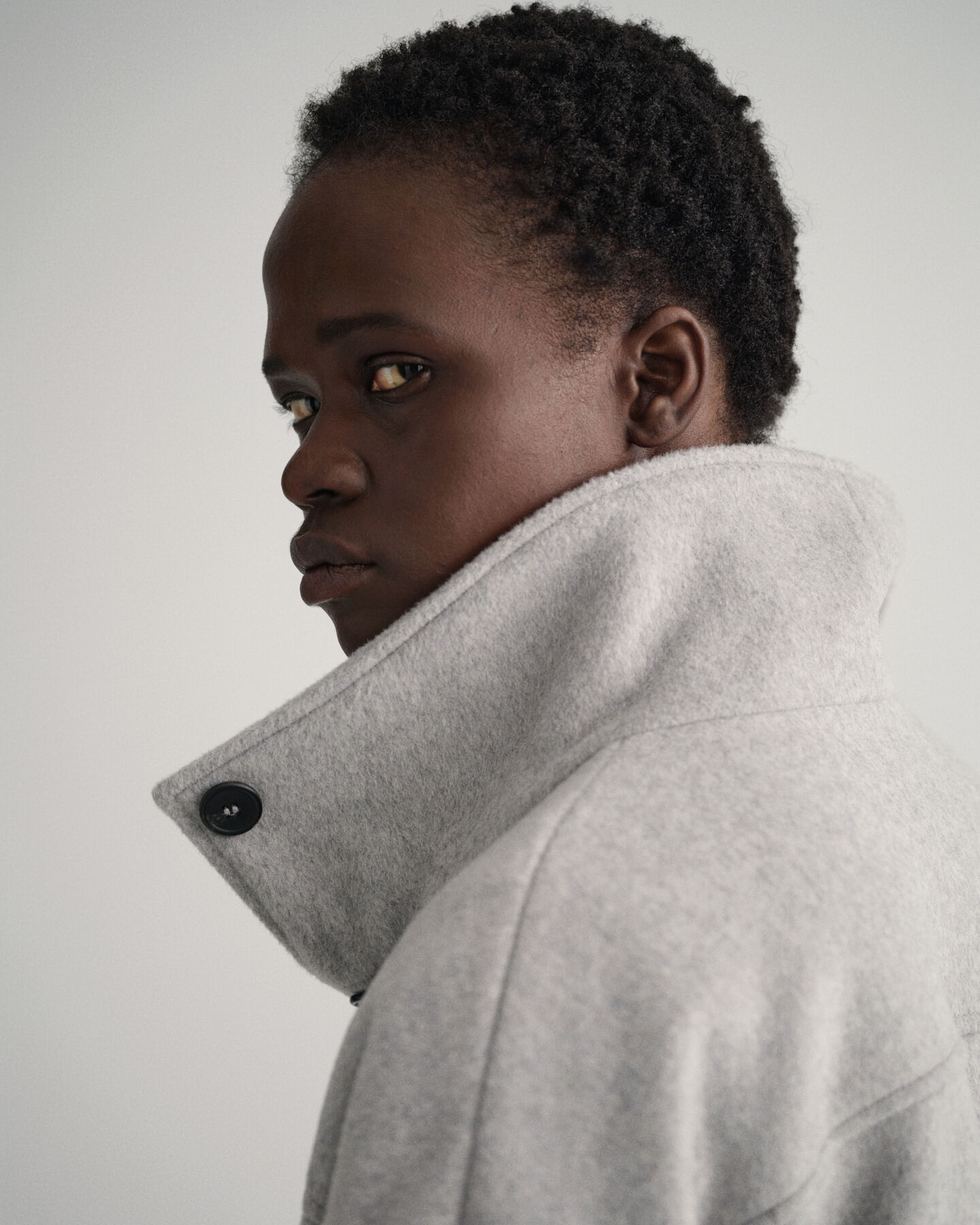 Cropped Jacke aus Wollmischung