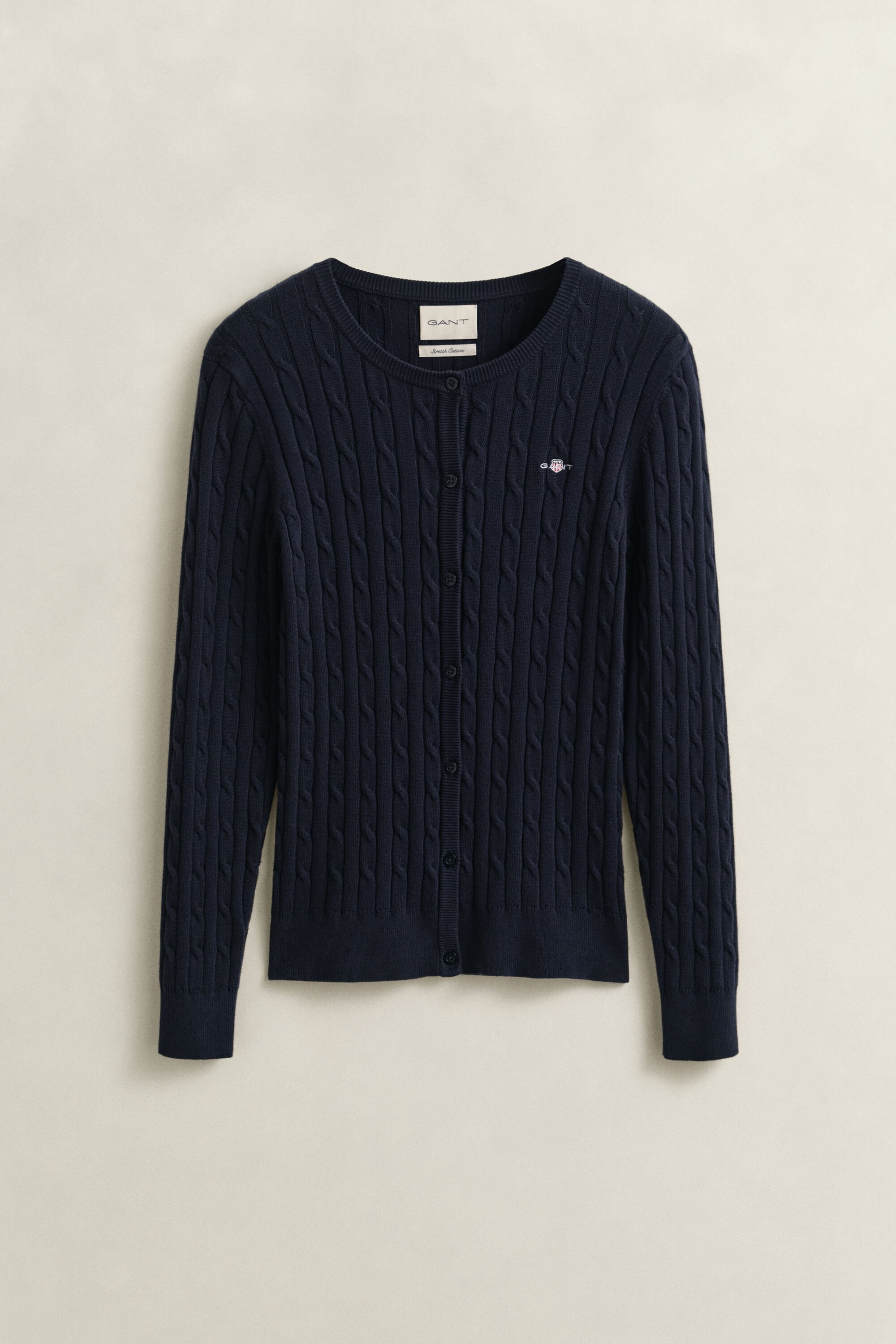 Strickjacke mit Zopfmuster