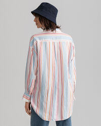 Bunt gestreifte Oversize-Bluse