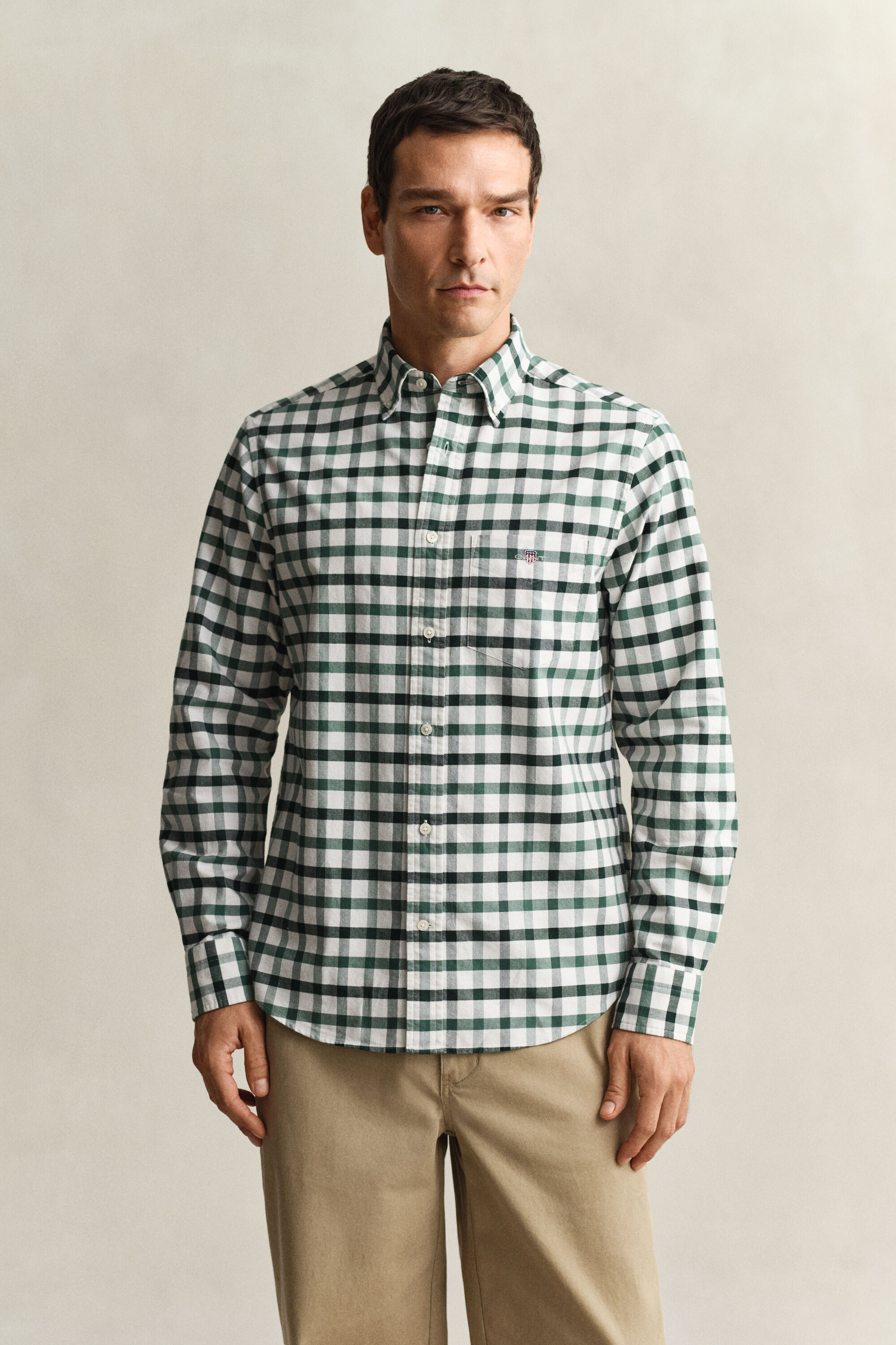 Regular Fit Checked Oxford Shirt