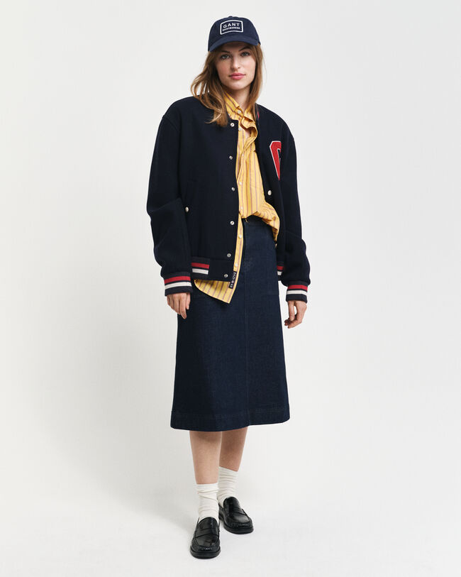 Regular Fit Popeline Bluse mit Streifen