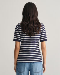 Shield Piqué Poloshirt mit Streifen