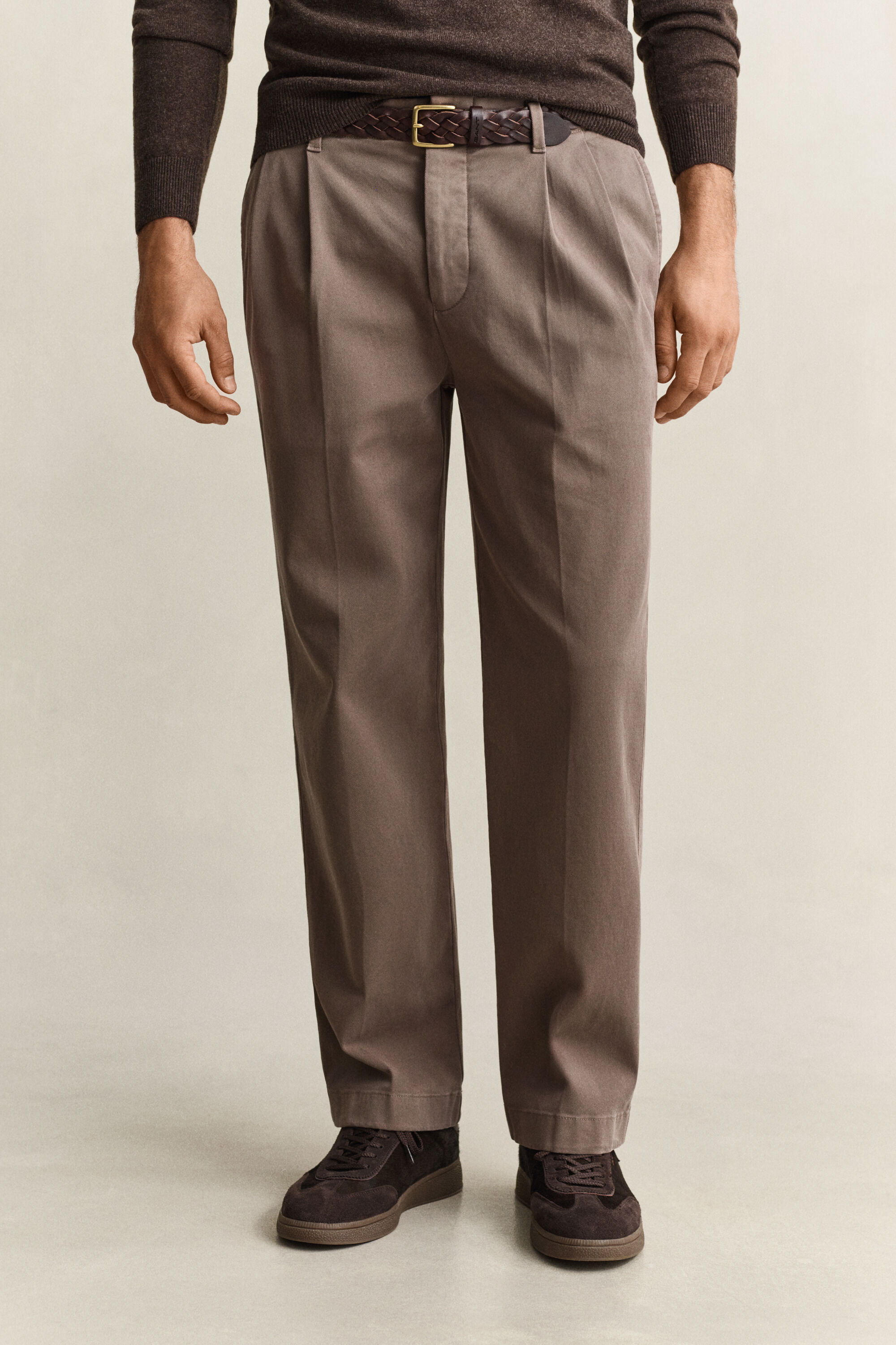 Pantaloni chino in morbido cotone spazzolato