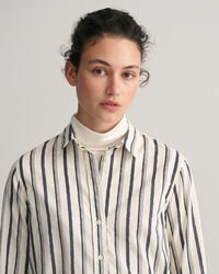 Regular Fit Rope Bluse aus Baumwoll-Voile