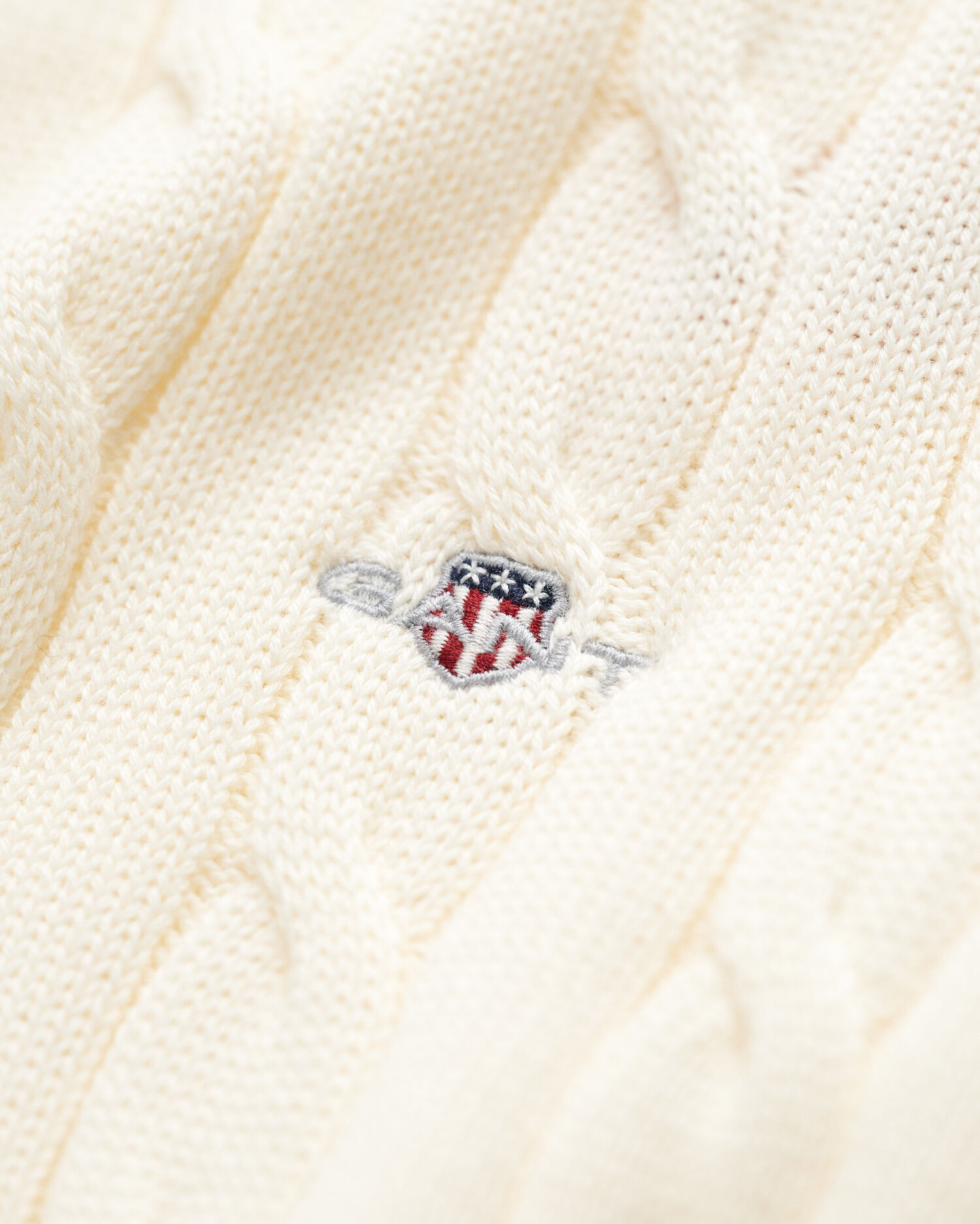 Pull à demi-zip en maille de coton torsadée Ado