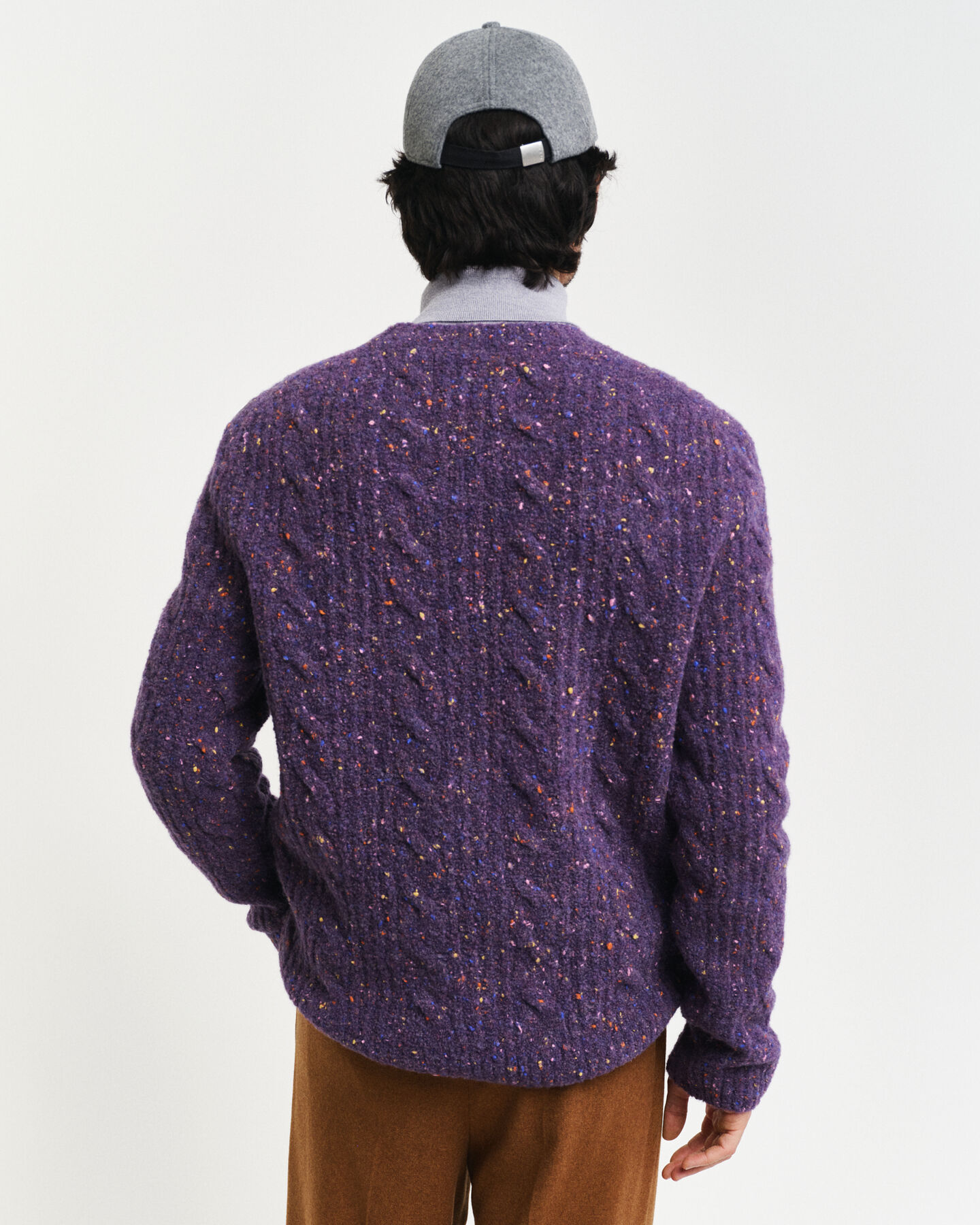 Bouclé Zopfstrick Pullover