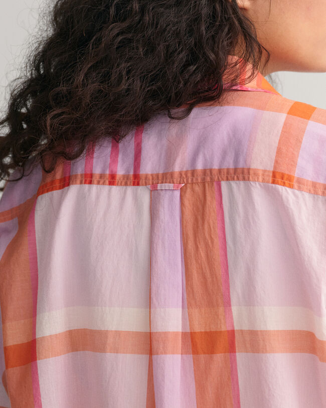 Oversized Madras Bluse