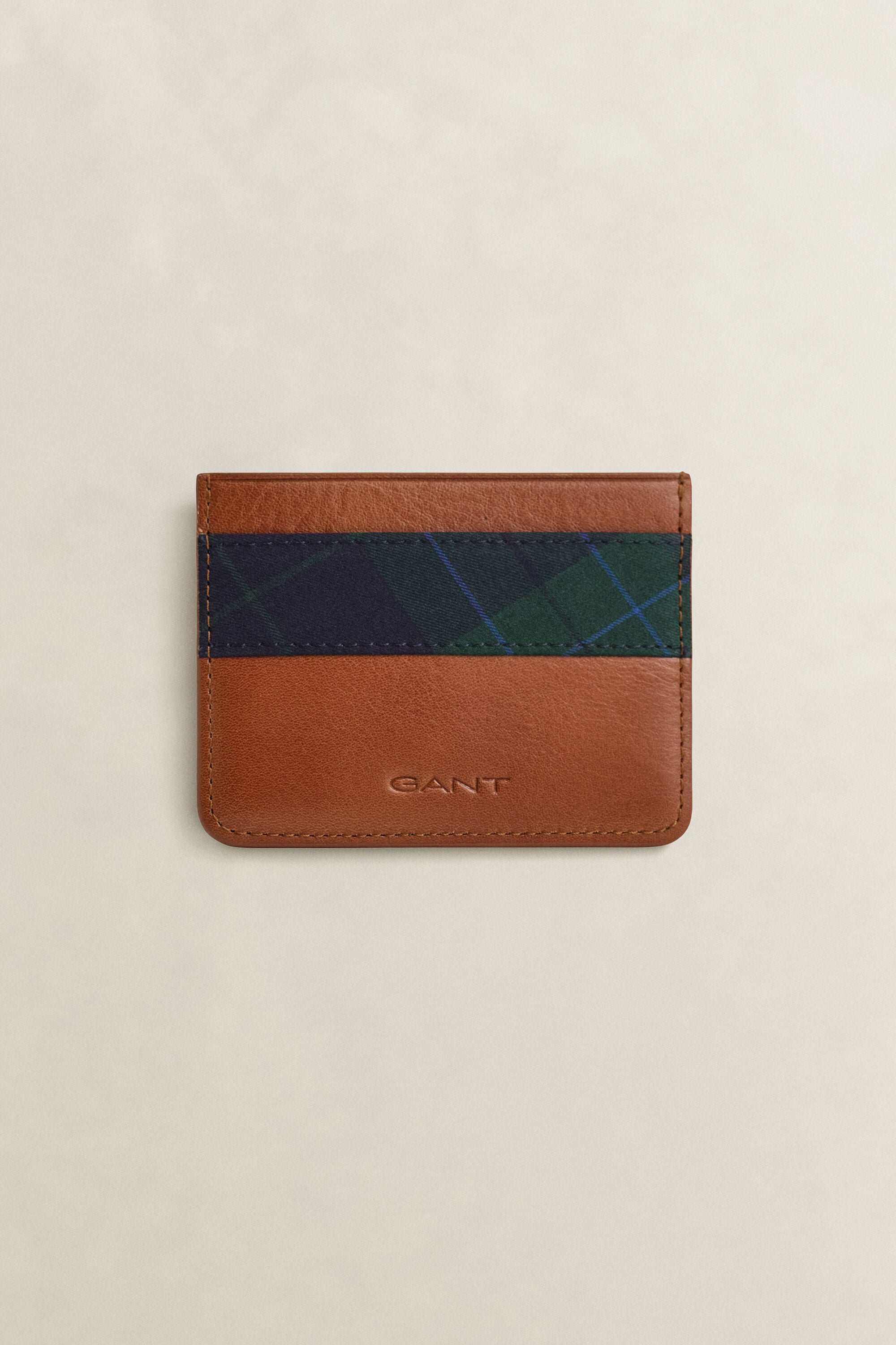 Checked Belt & Card Holder Gift Set