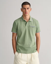 3-Color Tipped Piqu&eacute;-Poloshirt