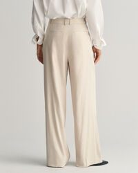 Formelle Relaxed Fit Stretch Leinen Hose