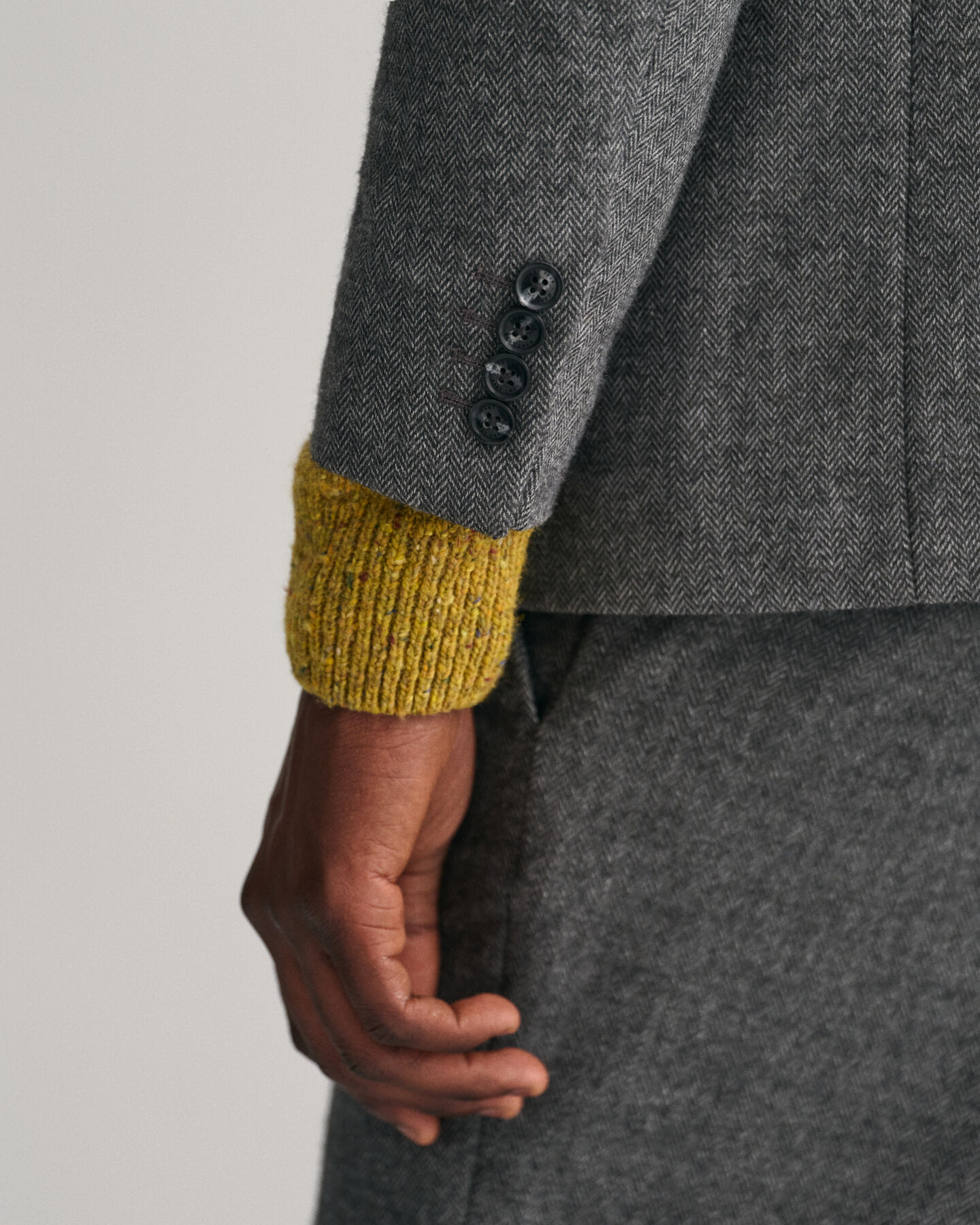 Anzugsakko mit Fischgrätmuster