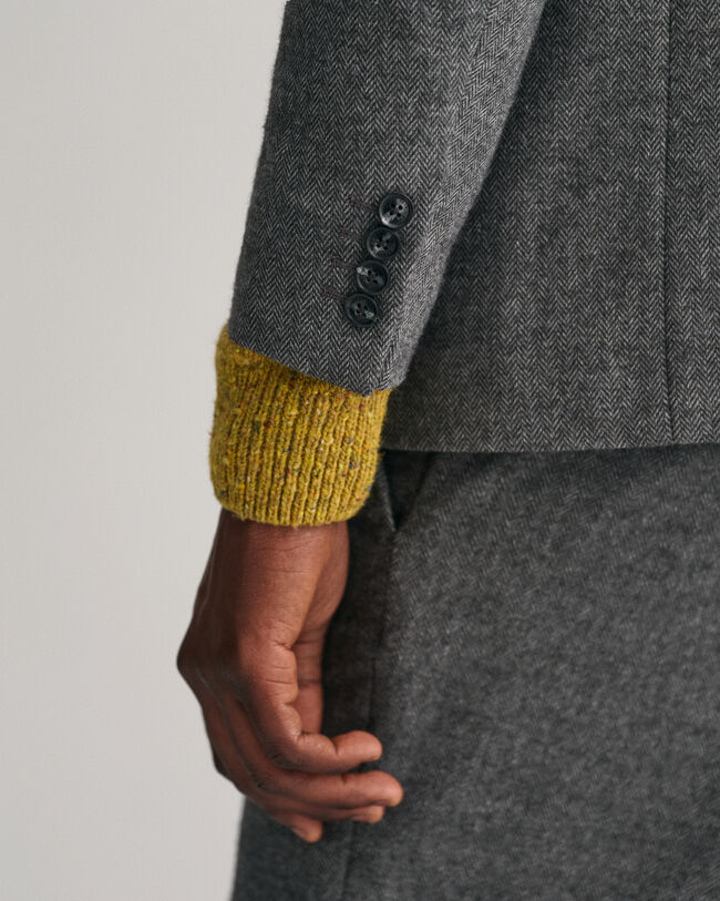 Anzugsakko mit Fischgrätmuster