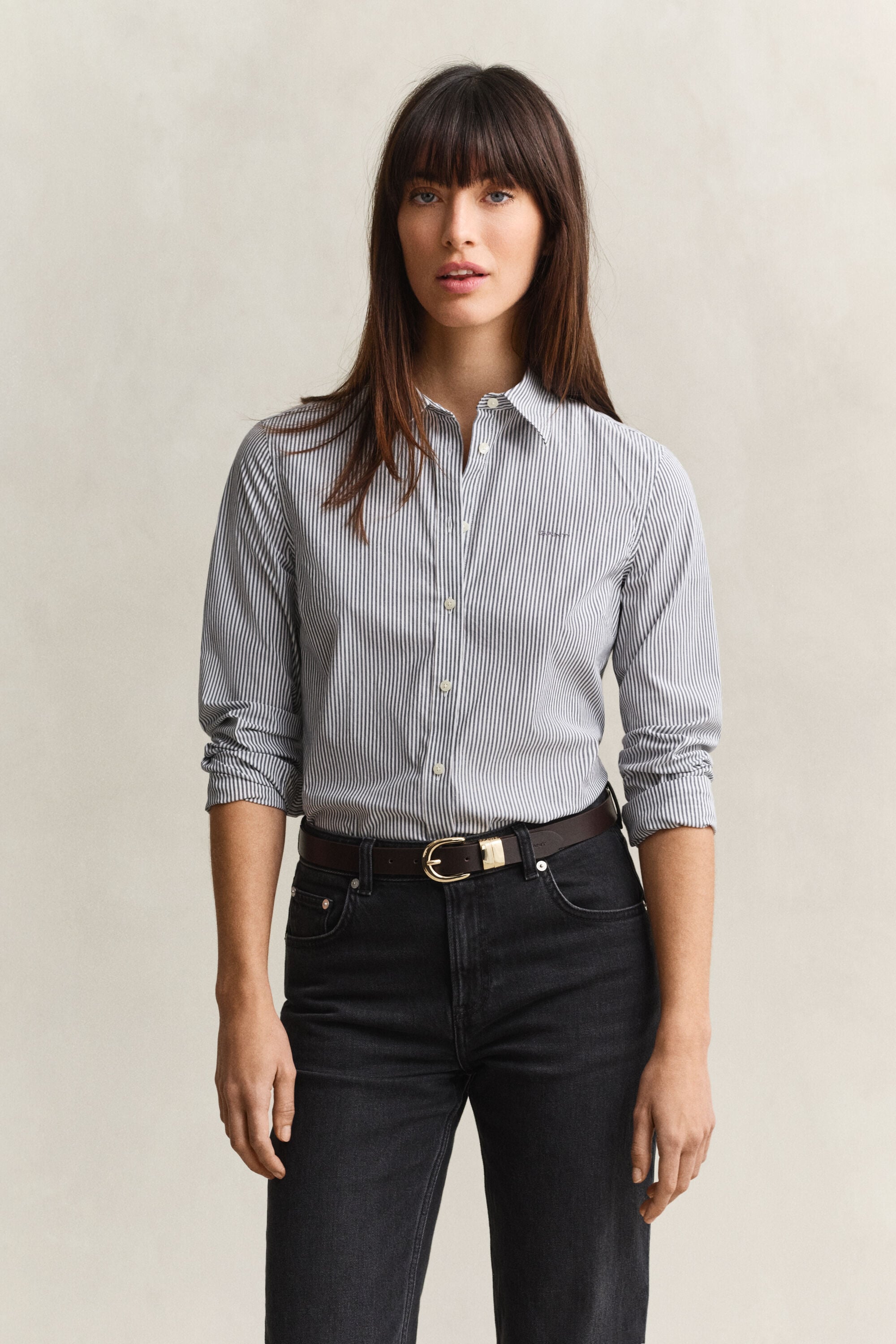 Gestreifte Popeline-Bluse