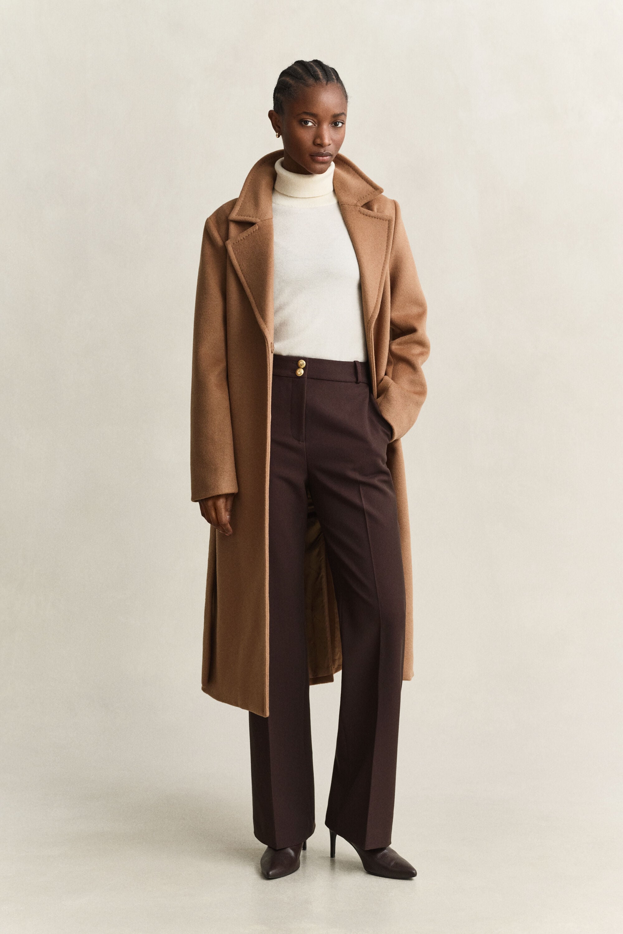 Wool Cotton Turtleneck Sweater