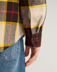 Woll-Hemdjacke mit Tartan-Muster