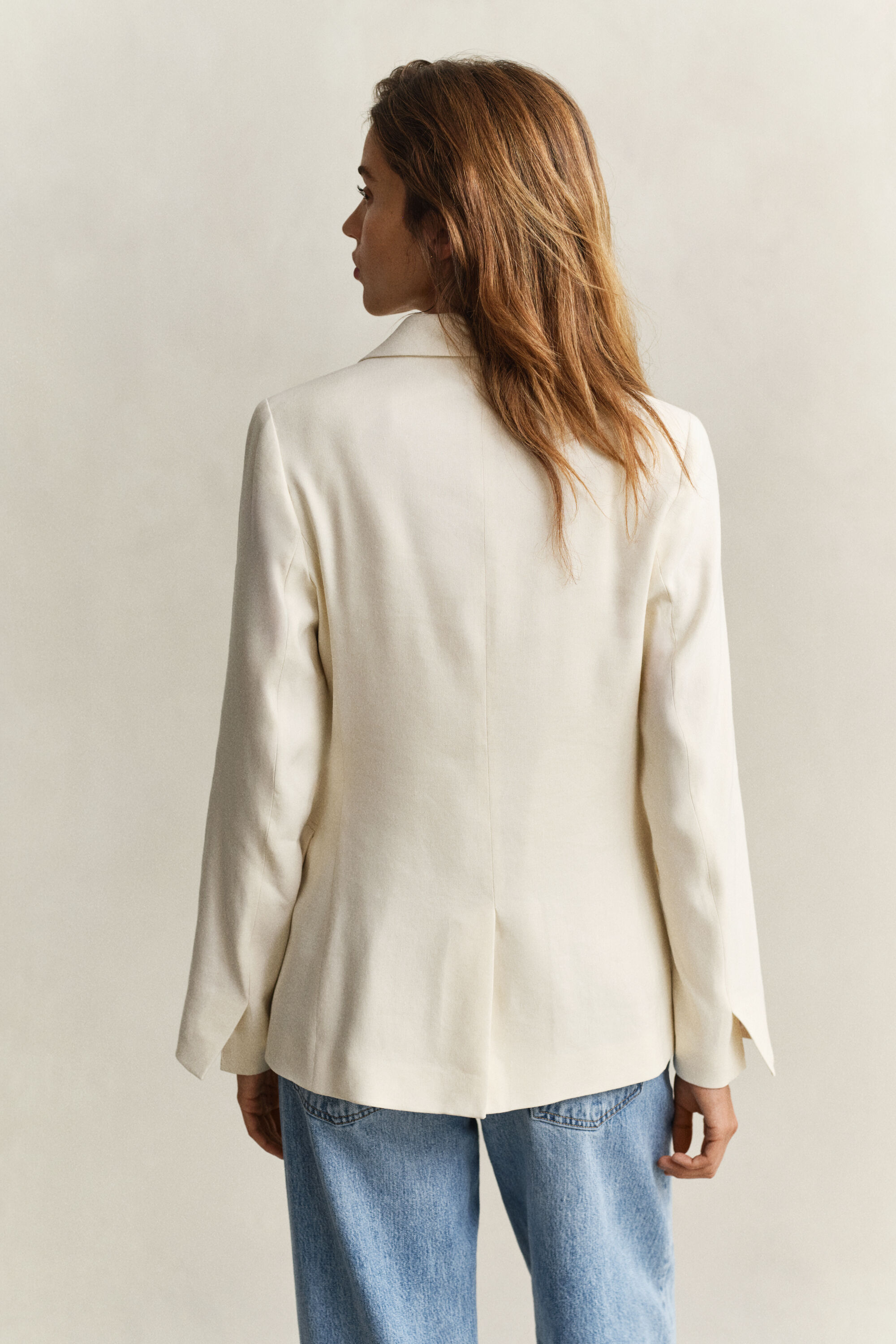 Blazer in lino elasticizzato