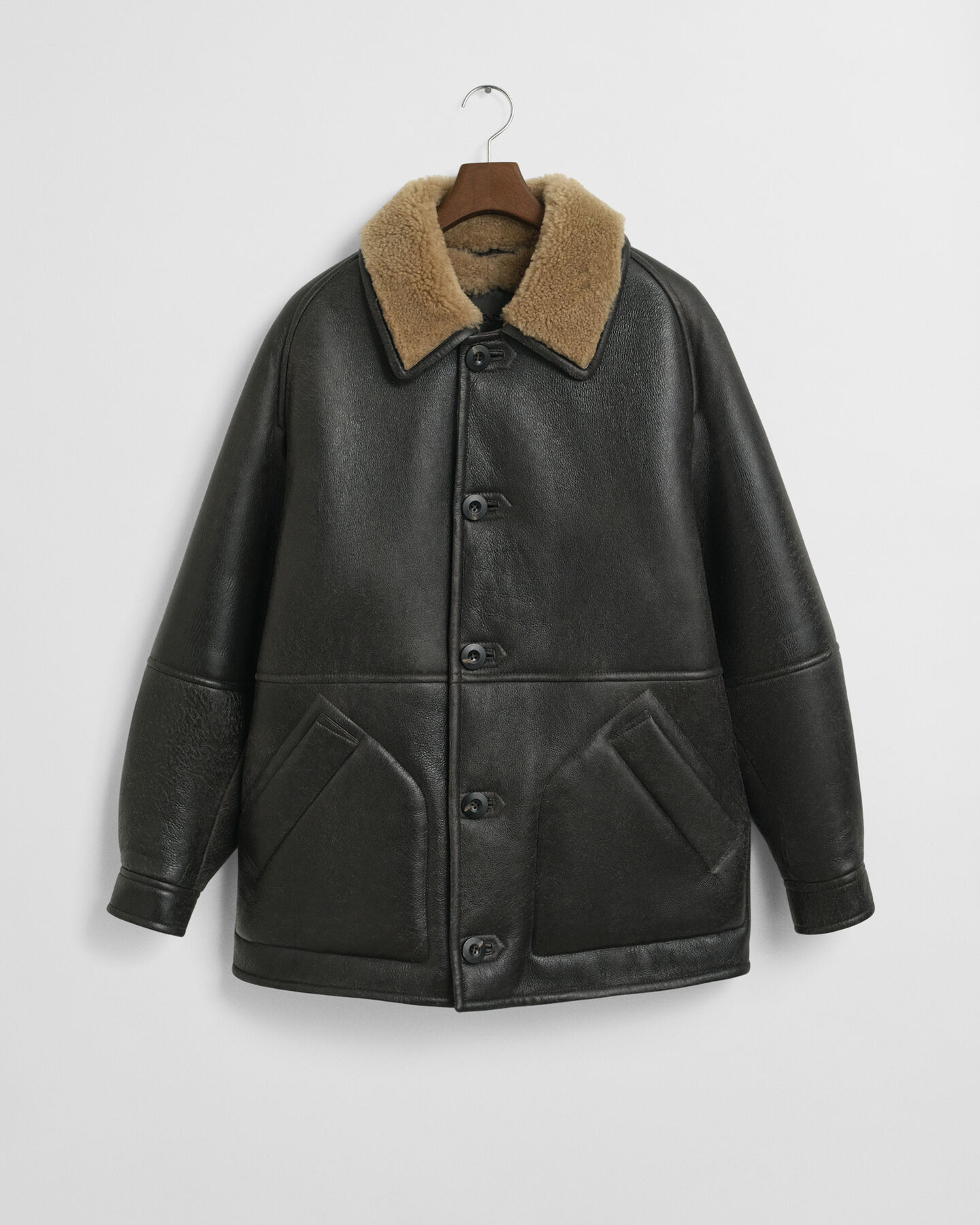 Shearling-Lederjacke